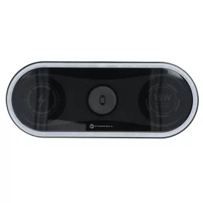   Vezeték nélküli töltőpad, 3in1 (telefon, AirPods, Watch), 15W / 3A, LED fénnyel, fekete, Forcell F-Energy Ellipse