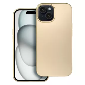  iPhone 15 szilikon tok, hátlaptok, telefon tok, mikroszálas belsővel, arany, Metallic