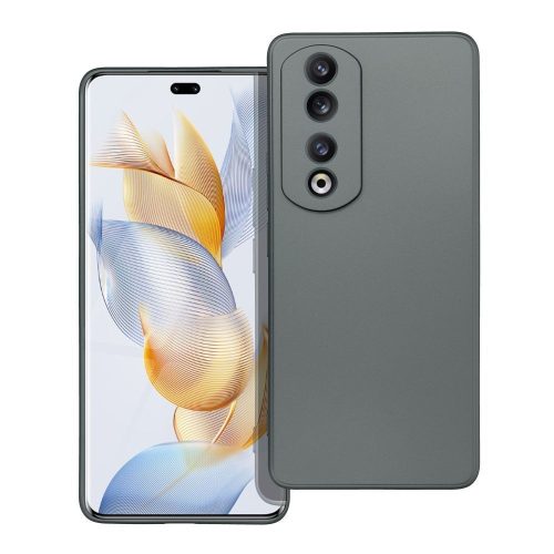 Honor 90 Pro 5G szilikon tok, hátlaptok, telefon tok, mikroszálas belsővel, szürke, Metallic