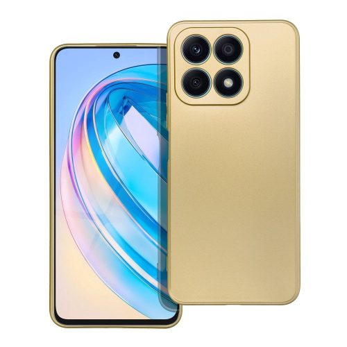 Honor X8a szilikon tok, hátlaptok, telefon tok, mikroszálas belsővel, arany, Metallic