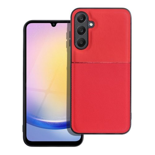 Samsung Galaxy A25 5G hátlap tok, telefon tok, stílusos, prémium, piros, Noble Case