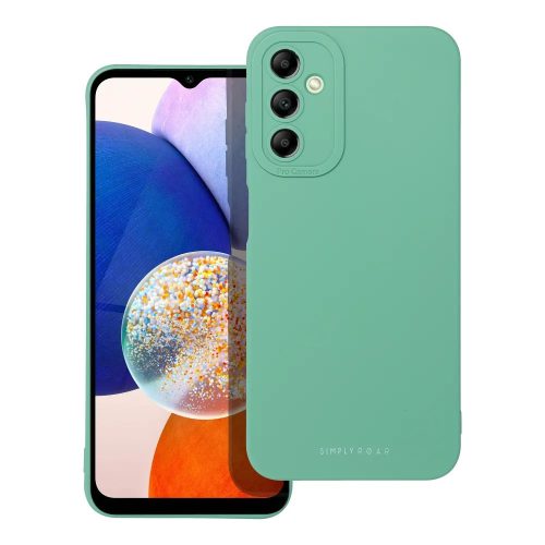 Samsung Galaxy A14 4G / A14 5G szilikon tok, hátlap tok, telefon tok, matt, zöld, Roar Luna