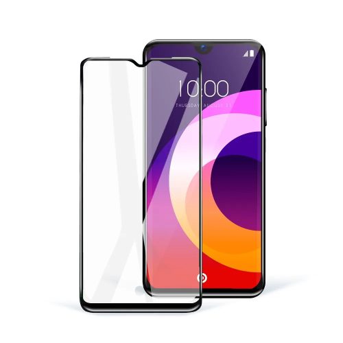 Samsung Galaxy A14 4G / A14 5G üvegfólia, képernyővédő fólia, kijelzővédő, flexibilis, kerámia, 5D, fekete kerettel