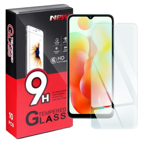 Xiaomi Redmi 10C / Redmi 12C / Poco C40 üvegfólia, tempered glass, előlapi, edzett, 10db/csomag