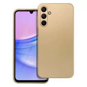   Samsung Galaxy A15 4G / A15 5G szilikon tok, hátlaptok, telefon tok, mikroszálas belsővel, arany, Metallic