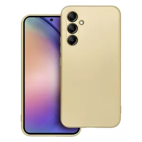   Samsung Galaxy A55 5G szilikon tok, hátlaptok, telefon tok, mikroszálas belsővel, arany, Metallic