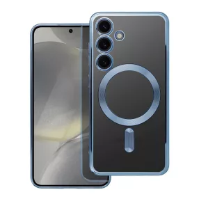   Samsung Galaxy S24 5G hátlaptok, telefon tok, MagSafe kompatibilis, kamera védelemmel, kék, Electro Mag Cover