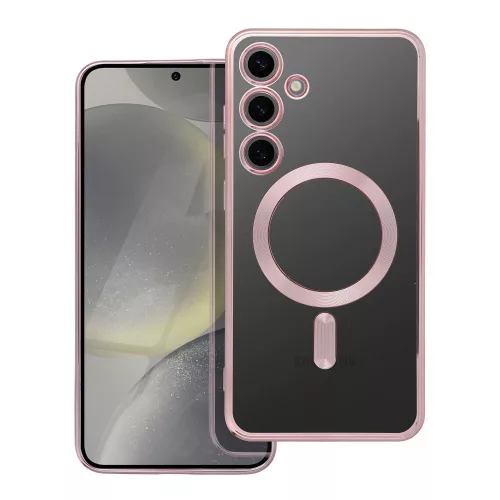 Samsung Galaxy S24 Plus 5G (S24+ 5G) hátlaptok, telefon tok, MagSafe kompatibilis, kamera védelemmel, rose gold, Electro Mag Cover