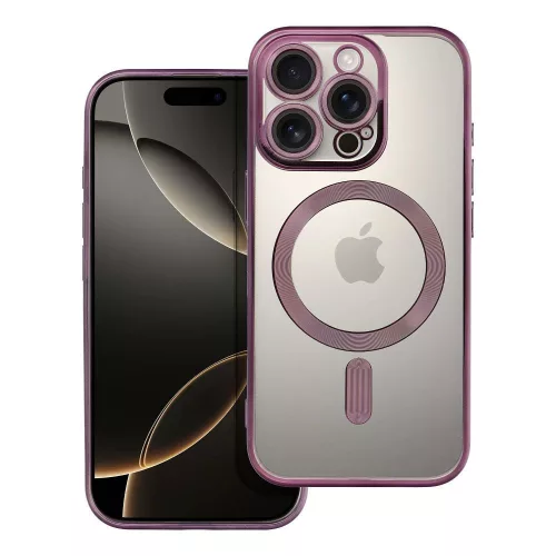iPhone 16 Pro hátlaptok, telefon tok, MagSafe kompatibilis, kamera védelemmel, lila, Electro Mag Cover