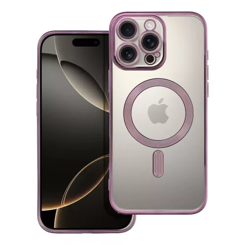 iPhone 16 Pro Max hátlaptok, telefon tok, MagSafe kompatibilis, kamera védelemmel, lila, Electro Mag Cover