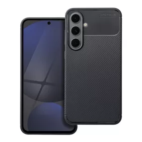   Samsung Galaxy S24 FE 5G szilikon tok, hátlaptok, telefon tok, karbon mintás, fekete, Carbon Premium