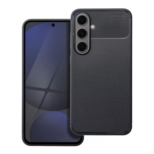 Samsung Galaxy S24 FE 5G szilikon tok, hátlaptok, telefon tok, karbon mintás, fekete, Carbon Premium