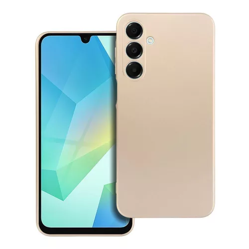Samsung Galaxy A16 4G / A16 5G szilikon tok, hátlaptok, telefon tok, mikroszálas belsővel, arany, Metallic