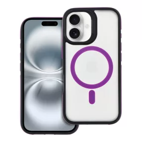   iPhone 16 hátlaptok, telefon tok, MagSafe kompatibilis, lila, Neo MagSafe