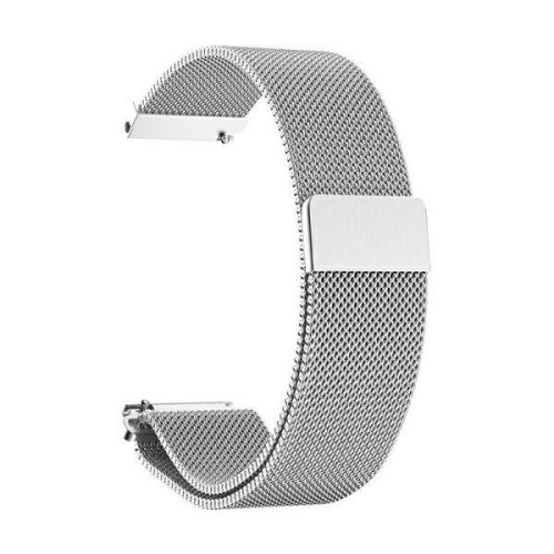 Beline ezüst okosóra fém szíj 20mm, Samsung Galaxy Watch / Watch Active / Garmin / Huawei Watch GT2 42mm