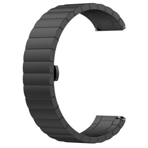 Beline fekete okosóra fém szíj 20mm, Samsung Galaxy Watch / Watch Active / Garmin / Huawei Watch GT2 42mm