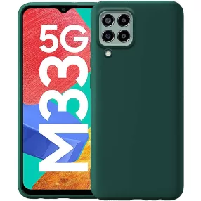   Samsung Galaxy M33 5G szilikon tok, hátlaptok, telefon tok, matt, zöld