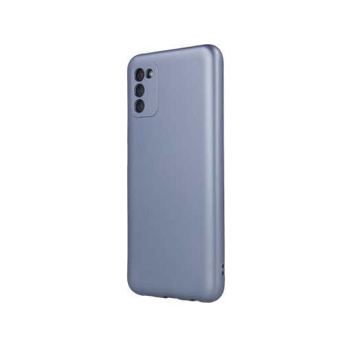 Samsung Galaxy A13 4G szilikon tok, hátlaptok, telefon tok, mikroszálas belsővel, kék, Metallic