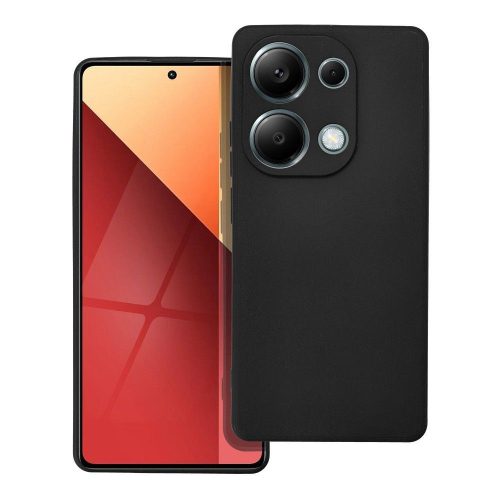 Xiaomi Redmi Note 13 Pro 4G / Poco M6 Pro 4G szilikon tok, hátlaptok, telefon tok, velúr belsővel, matt, fekete, Silicon