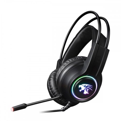 VARR VH8030 fekete gamer RGB fejhallgató 