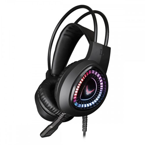 VARR VH8010L fekete gamer RGB fejhallgató 