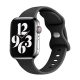 Apple Watch 6 / 7 / 8 / 9 / SE / SE 2 / Ultra / Ultra 2 okosóra szíj, szilikon, fekete, 42/44/45/49mm, Techsuit