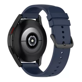   Samsung Galaxy Watch 4/5/Active 2 / Huawei Watch GT 3 / GT 3 Pro okosóra szíj, szilikon, sötétkék, Techsuit