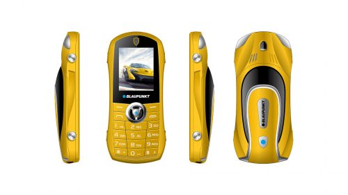 Blaupunkt Car mobiltelefon, sárga, kártyafüggetlen, magyar menüs