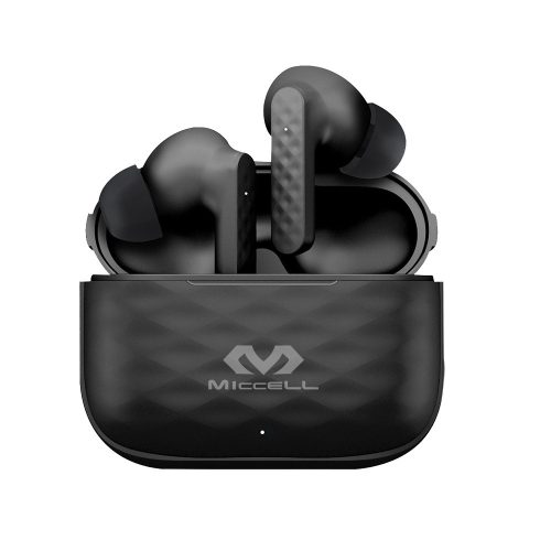 Vezeték nélküli fülhallgató, stereo bluetooth headset töltőtokkal, TWS, fekete, Miccell VQ-BH59
