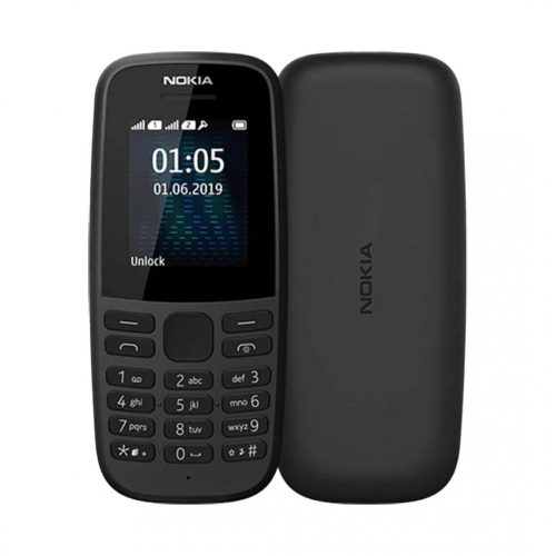 Nokia 105 (2019) mobiltelefon, single sim, fekete, kártyafüggetlen, magyar menüs