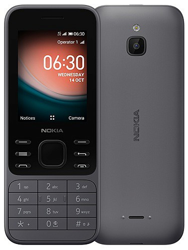 Nokia 6300 4G mobiltelefon, dual sim, szürke, kártyafüggetlen, magyar menüs