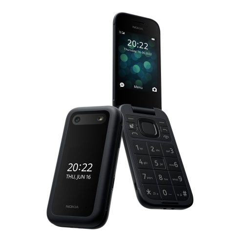 Nokia 2660 Flip 4G mobiltelefon, dual sim, fekete, kártyafüggetlen, magyar menüs