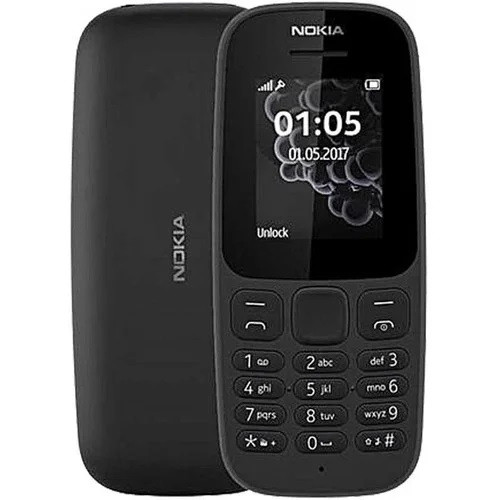 Nokia 105 (2017) mobiltelefon, dual sim, fekete, kártyafüggetlen, magyar menüs