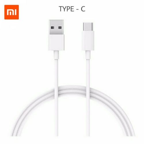 USB-C (Type-C) adatkábel, töltőkábel, USB-USB-C, gyári, fehér, 3A 1m, Xiaomi