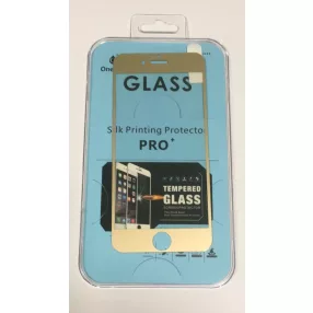   iPhone 6 / 6S üvegfólia, tempered glass, előlapi, edzett, arany kerettel, OnePlus
