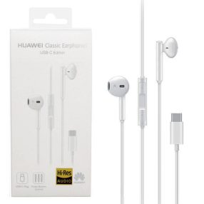   Huawei CM33 Mate 20 Pro / P30 Pro fehér gyári Type-C stereo headset, fülhallgató csomagolt