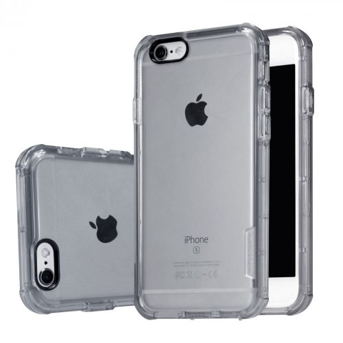 iPhone 6 Plus / 6S Plus szilikon tok, hátlaptok, telefon tok, erősített sarkokkal, szürke, Nillkin Crashproof