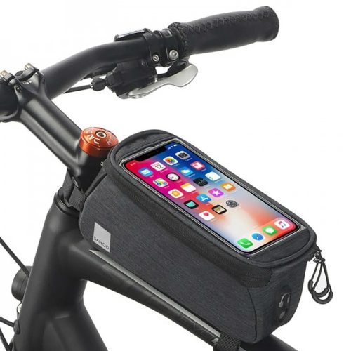 Univerzális kerékpáros / biciklis tartó, táska, 0,8L, vázra szerelhető, szürke, vízálló, Sahoo 121460-SA