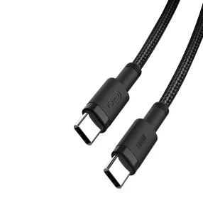   USB-C - USB-C (Type-C) adatkábel, töltőkábel, gyorstöltő, fekete, 100W 1.5m, XO-NB-Q199