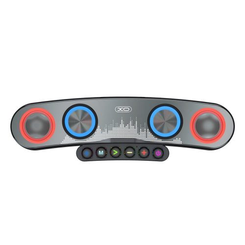 XO bluetooth hangszóró, vezeték nélküli hangszóró, 2X 5W, fekete, RGB led lámpák, XO F36