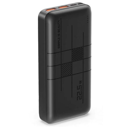 Power Bank, külső akkumulátor, 20000mAh, PD20W+QC22.5W, fekete, XO-PR188