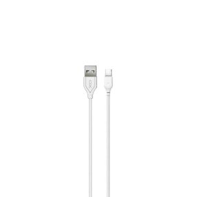   Micro USB adatkábel, töltőkábel, fehér, 2.1A 1m, XO NB103