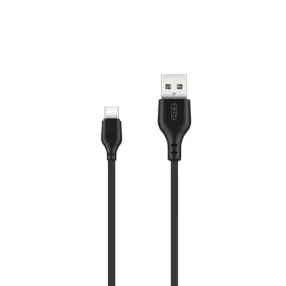   USB-C (Type-C) adatkábel, töltőkábel, USB-USB-C, fekete, 2.1A 1m, XO NB103