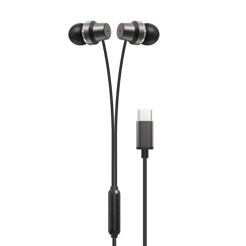 XO EP27 fekete Type-C stereo headset, fülhallgató