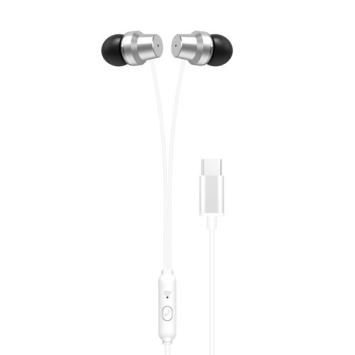 XO EP27 fehér Type-C stereo headset, fülhallgató