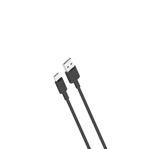 USB-C (Type-C) adatkábel, töltőkábel, USB-USB-C, fekete, 2.4A 1m, XO NB156