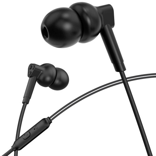 XO EP33 stereo headset, 3.5mm jack csatlakozó, fülhallgató, fekete