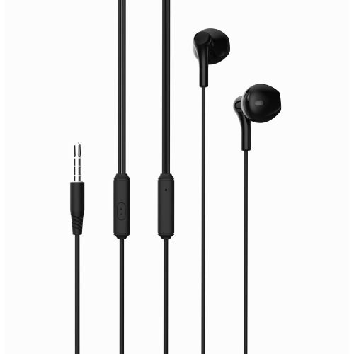 XO EP39 stereo headset, 3.5mm jack csatlakozó, fülhallgató, fekete