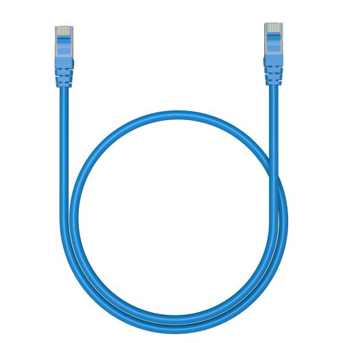 Hálózati kábel, LAN kábel, RJ45 csatlakozókkal, kék, 1M, XO GB007