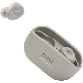   JBL vezeték nélküli fülhallgató, stereo bluetooth headset töltőtokkal, ezüst, JBL Wave 100